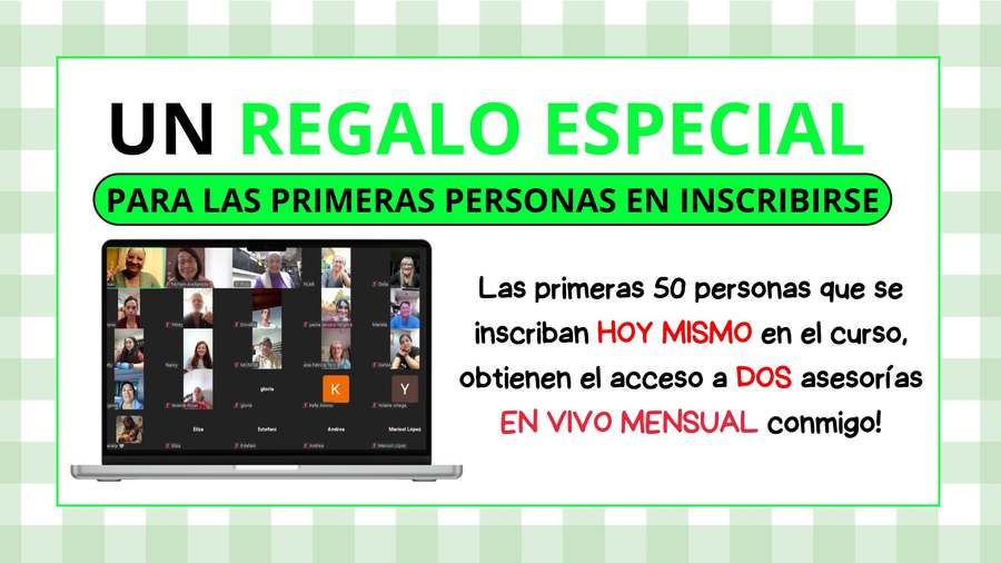 Un regalo especial - asesorías en vivo